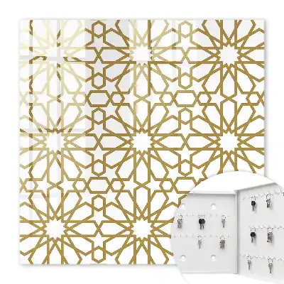 Wall mounted key cabinet Geometric pattern in a harmonious arrangement
