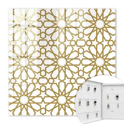 Wall mounted key cabinet Geometric pattern in a harmonious arrangement
