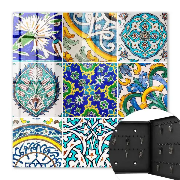 Decorative key box Colorful patterns of detail symmetry