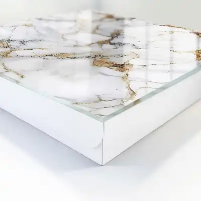 Wall mounted key cabinet Elegance marble with veins