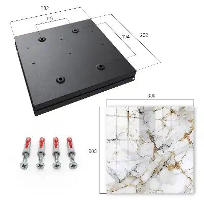 Wall mounted key cabinet Elegance marble with veins