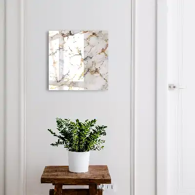 Wall mounted key cabinet Elegance marble with veins
