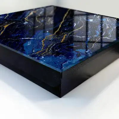 Key cabinet Navy blue pattern with yellow streaks