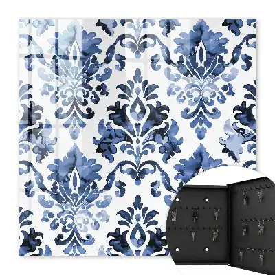 Key cabinet Blue watercolor ornaments
