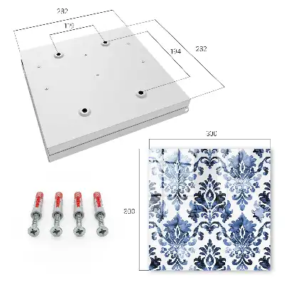 Key cabinet Blue watercolor ornaments