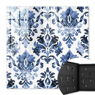 Key cabinet Blue watercolor ornaments