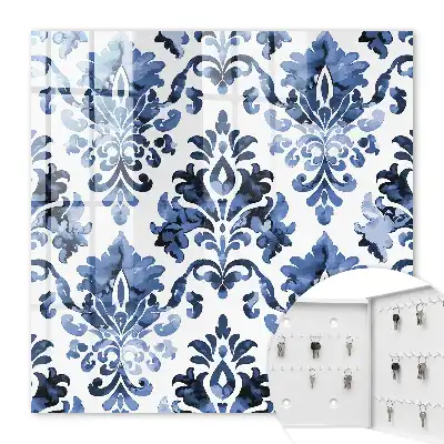 Key cabinet Blue watercolor ornaments