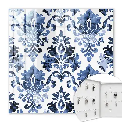 Key cabinet Blue watercolor ornaments