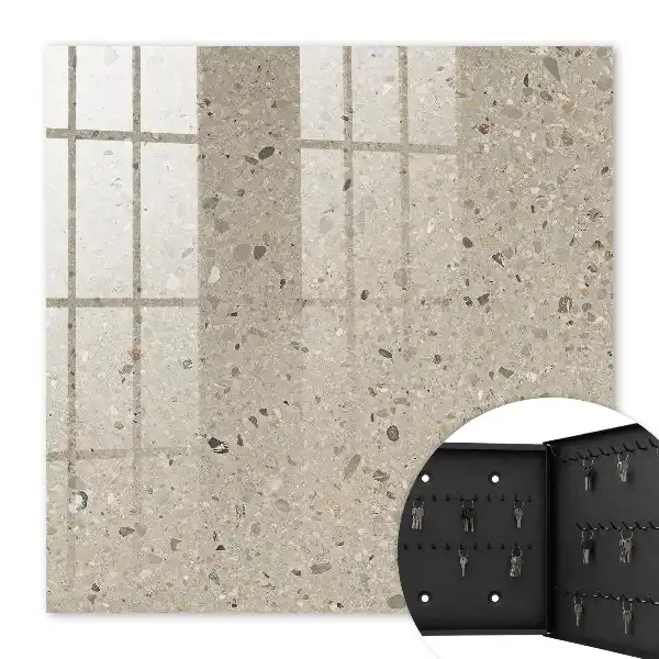 Wall mounted key cabinet Pebble texture without patterns
