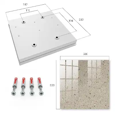 Wall mounted key cabinet Pebble texture without patterns