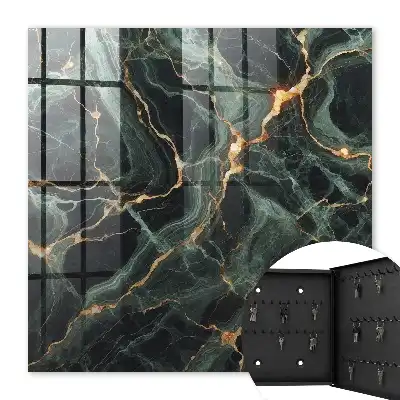 Decorative key box Marble elegance with dynamic lines