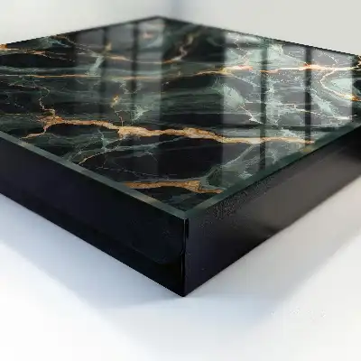 Decorative key box Marble elegance with dynamic lines