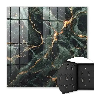 Decorative key box Marble elegance with dynamic lines