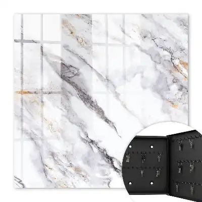 Wall mounted key box Marble elegance with a touch of luxury