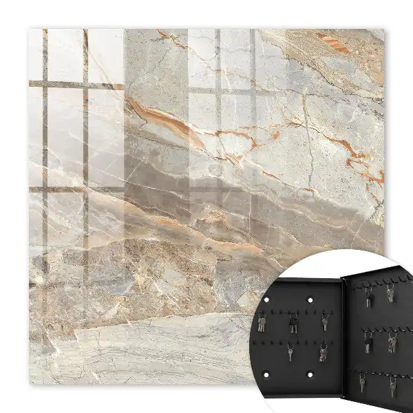 Decorative key box Elegant marble effect