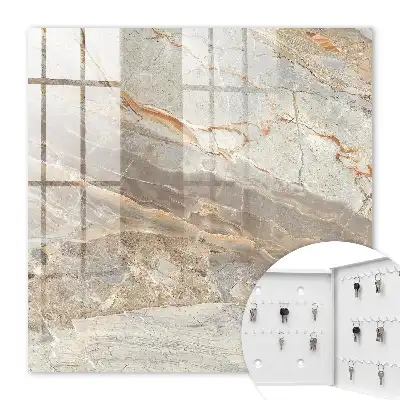 Decorative key box Elegant marble effect