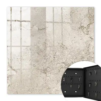 Wall mounted key cabinet Beige texture natural structure