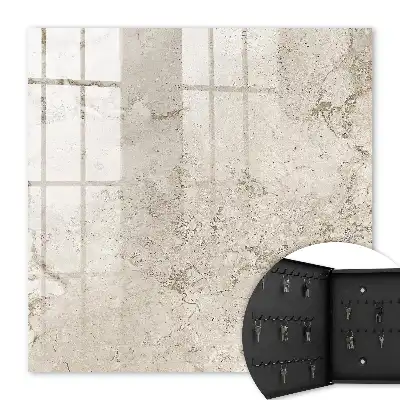 Wall mounted key cabinet Beige texture natural structure