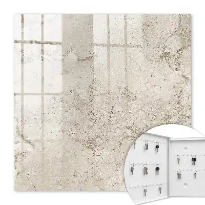 Wall mounted key cabinet Beige texture natural structure