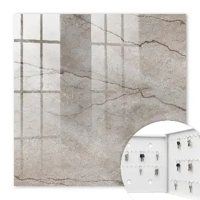 Key cabinet Stylish stone in warm shades