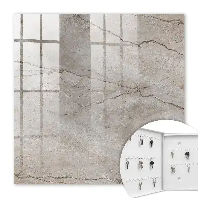 Key cabinet Stylish stone in warm shades