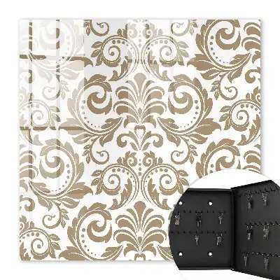 Wall mounted key box Floral ornament of classic elegance