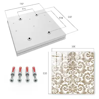 Wall mounted key box Floral ornament of classic elegance