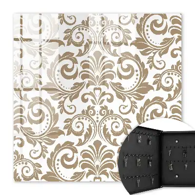 Wall mounted key box Floral ornament of classic elegance