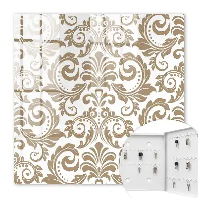 Wall mounted key box Floral ornament of classic elegance