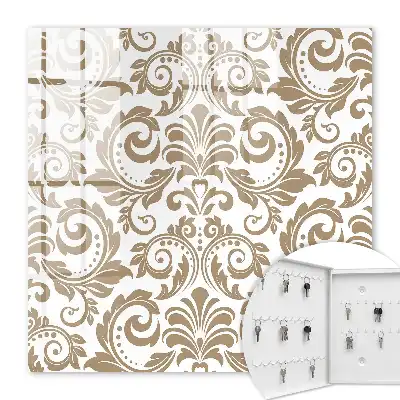 Wall mounted key box Floral ornament of classic elegance