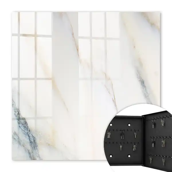 Key box for home Beige gray marble effect