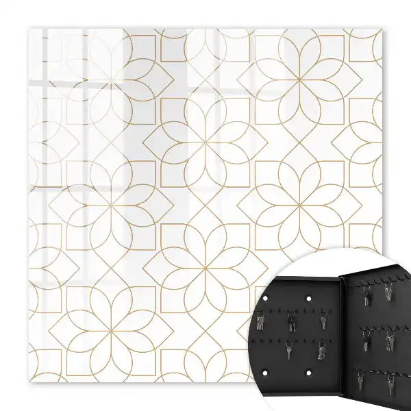 Decorative key box Light floral pattern in the background