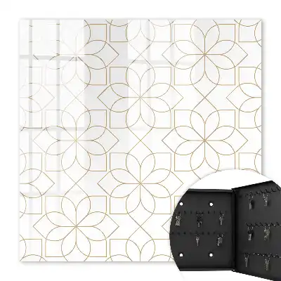 Decorative key box Light floral pattern in the background