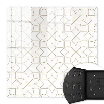 Decorative key box Light floral pattern in the background