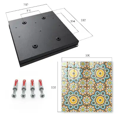Key cabinet Geometric mosaic with patterns