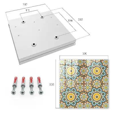 Key cabinet Geometric mosaic with patterns