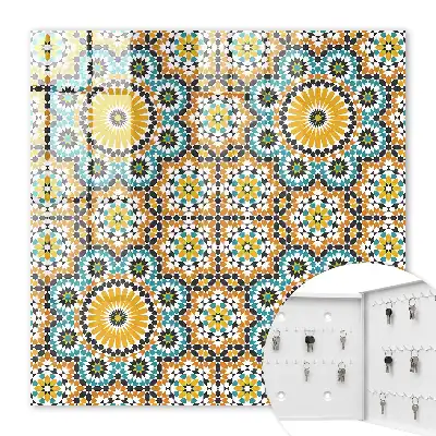 Key cabinet Geometric mosaic with patterns