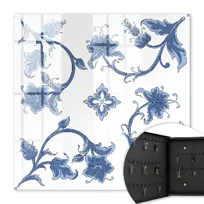 Wall mounted key box Graceful floral patterns