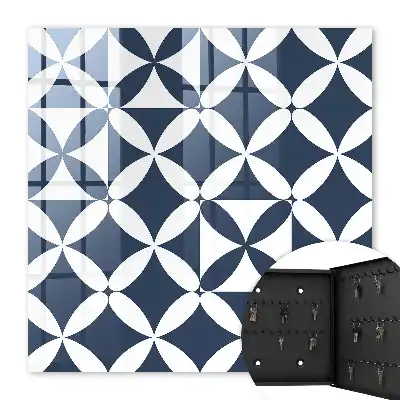 Decorative key box Geometric elegance in a contrasting arrangement