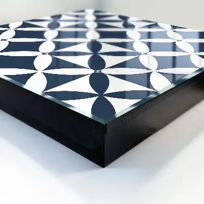 Decorative key box Geometric elegance in a contrasting arrangement