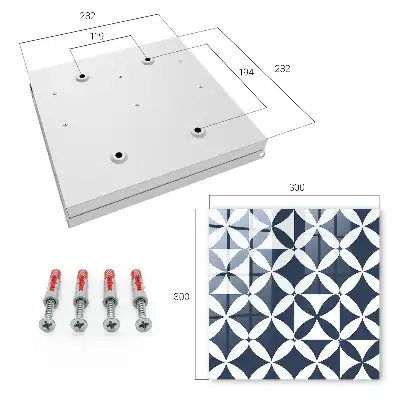 Decorative key box Geometric elegance in a contrasting arrangement