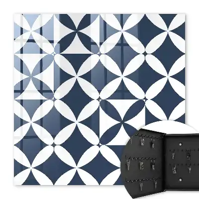 Decorative key box Geometric elegance in a contrasting arrangement