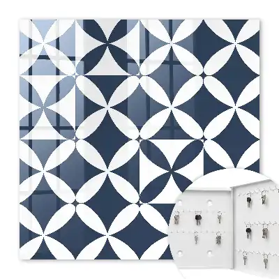 Decorative key box Geometric elegance in a contrasting arrangement