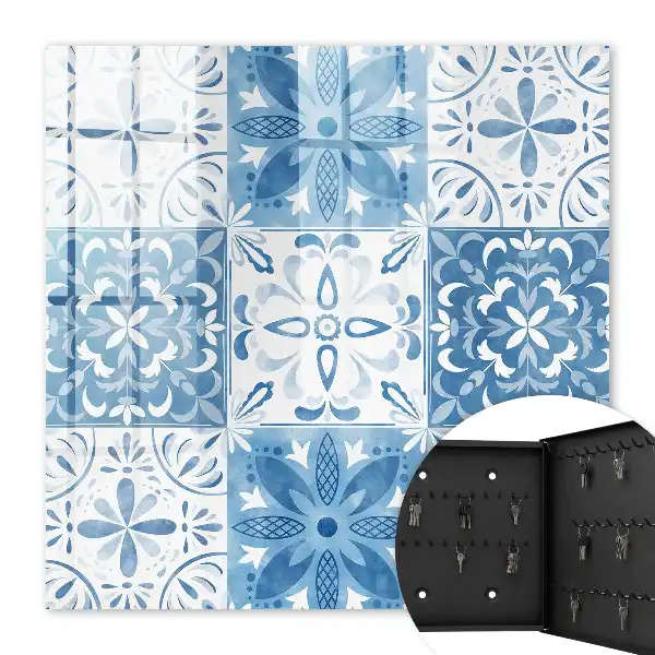Wall mounted key box Geometric tile patterns