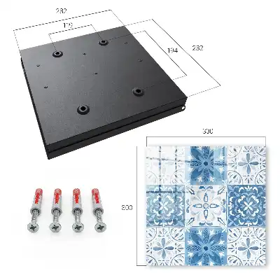 Wall mounted key box Geometric tile patterns