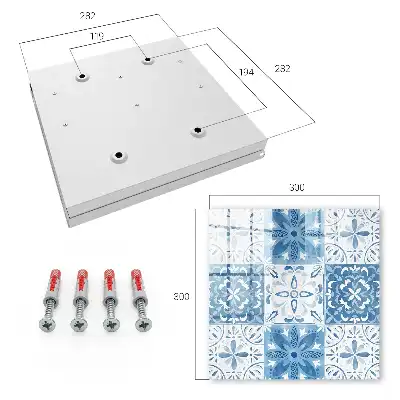 Wall mounted key box Geometric tile patterns