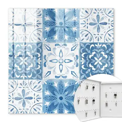 Wall mounted key box Geometric tile patterns