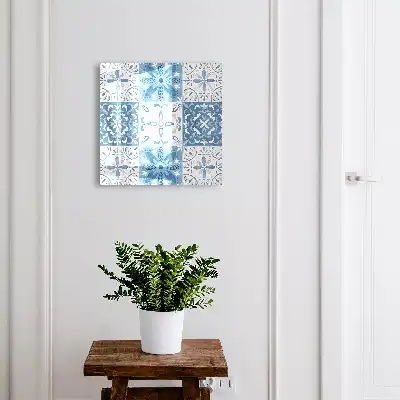 Wall mounted key box Geometric tile patterns