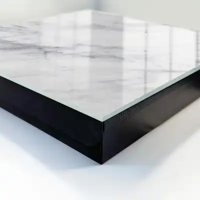 Wall mounted key cabinet Marble elegance with a white background