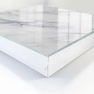 Wall mounted key cabinet Marble elegance with a white background